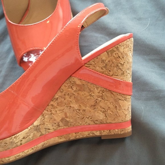 Antonio Melani coral wedges.  Size 8.5 - Picture 6 of 7